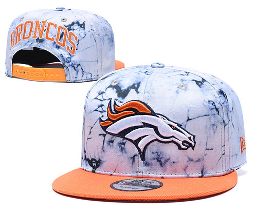 Broncos Team Logo Smoke Orange Adjustable Hat TX