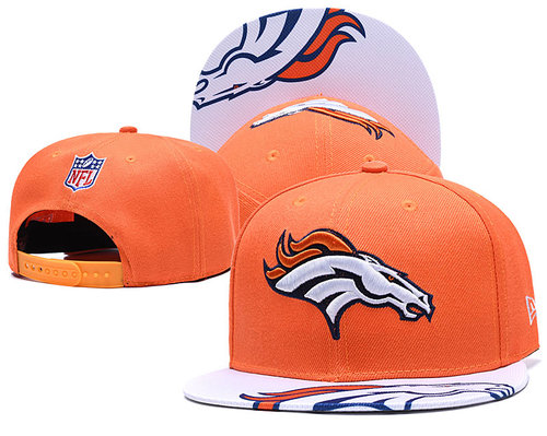 Broncos Team Logo Orange White Adjustable Hat TX