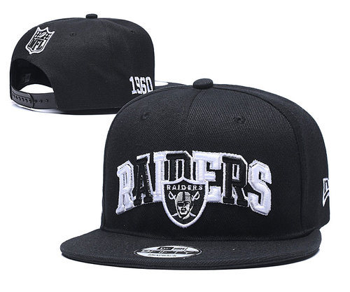 Raiders Team Logo Black 1960 Anniversary Adjustable Hat YD