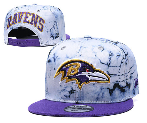 Ravens Team Logo Smoke Purple Adjustable Hat TX