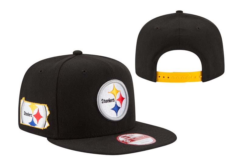 Steelers Team Logo Black Adjustable Hat LT