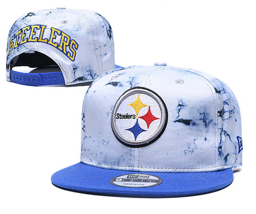 Steelers Team Logo Smoke Blue Adjustable Hat TX