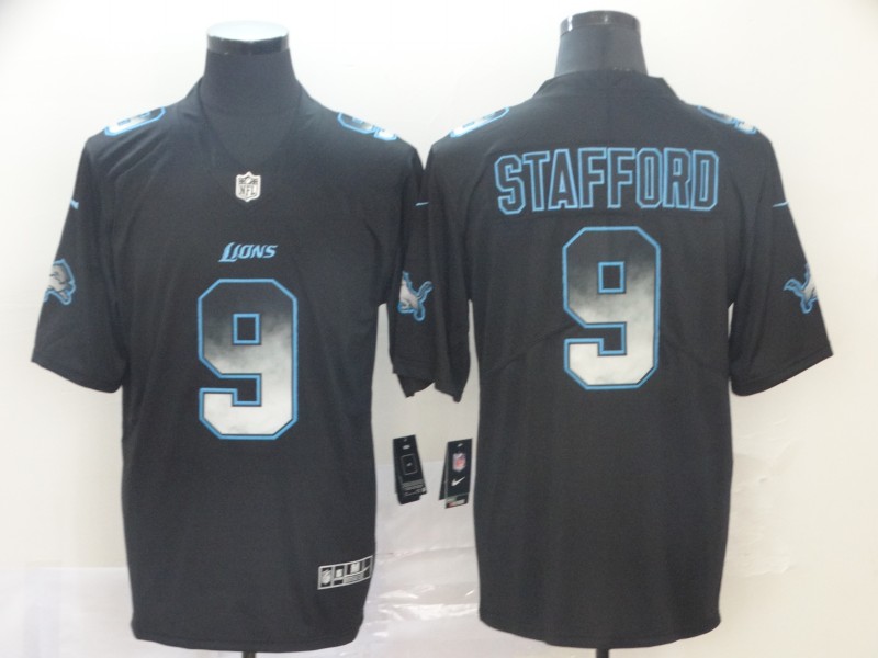 Nike Lions 9 Matthew Stafford Black Arch Smoke Vapor Untouchable Limited Jersey