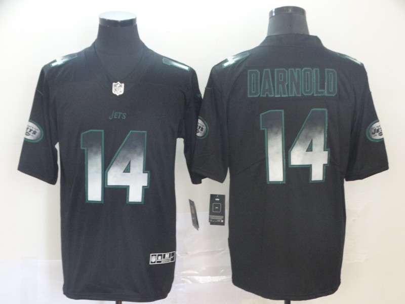 Nike Jets 14 Sam Darnold Black Arch Smoke Vapor Untouchable Limited Jersey