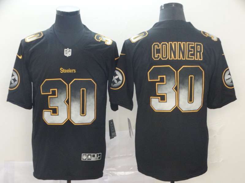 Nike Steelers 30 James Conner Black Arch Smoke Vapor Untouchable Limited Jersey