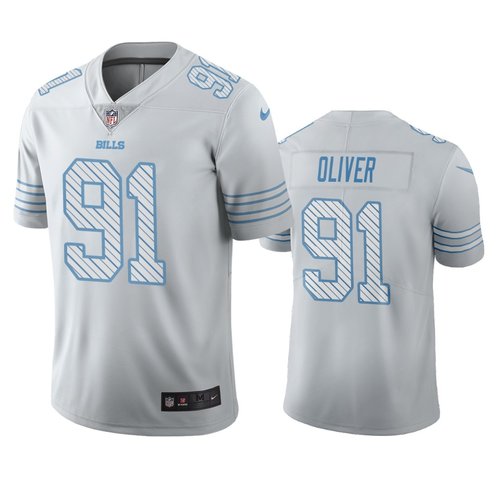 Buffalo Bills #91 Ed Oliver White Vapor Limited City Edition NFL Jersey