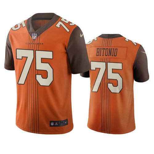 Cleveland Browns #75 Joel Bitonio Brown Vapor Limited City Edition NFL Jersey