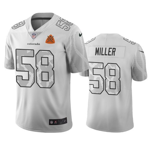 Denver Broncos #58 Von Miller White Vapor Limited City Edition NFL Jersey