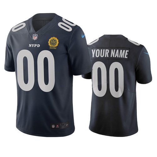 New York Giants Custom Navy Vapor Limited City Edition NFL Jersey