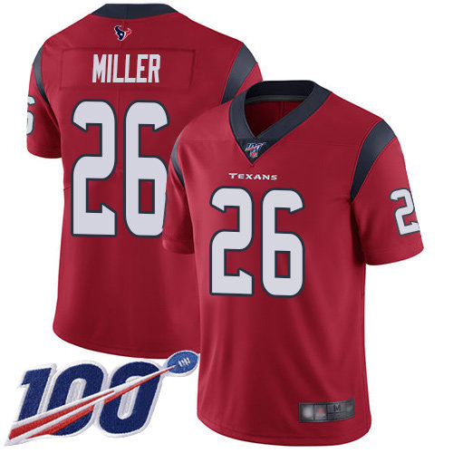 Nike Texans #26 Lamar Miller Red Alternate Men's Stitched NFL 100th Season Vapor Limited Jersey