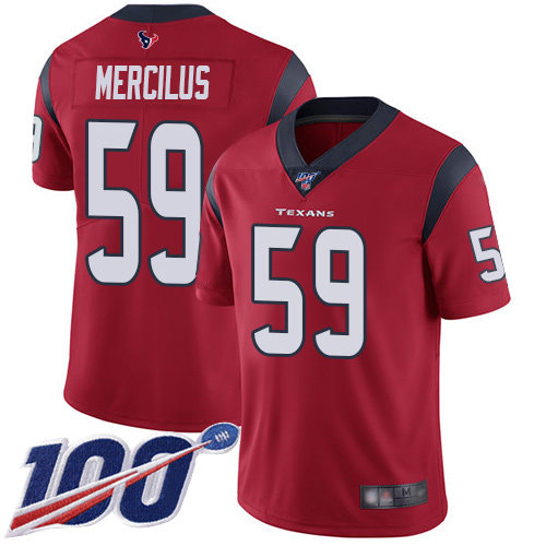 Nike Texans #59 Whitney Mercilus Red Alternate Men's Stitched NFL 100th Season Vapor Limited Jersey