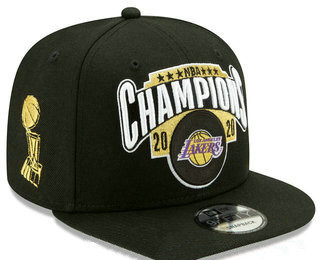 Men's Los Angeles Lakers New Black 2020 NBA Finals Champions Snapback Hat