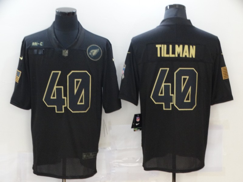 Men's Arizona Cardinals #40 Pat Tillman Black 2020 Salute To Service Stitched NFL Nike Limited Jersey