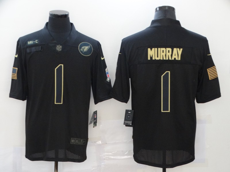 Men's Arizona Cardinals #1 Kyler Murray Black 2020 Salute To Service Stitched NFL Nike Limited Jersey