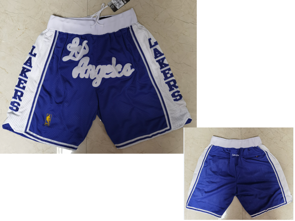 Men's Los Angeles Lakers Blue Just Don Swingman Throwback Shorts