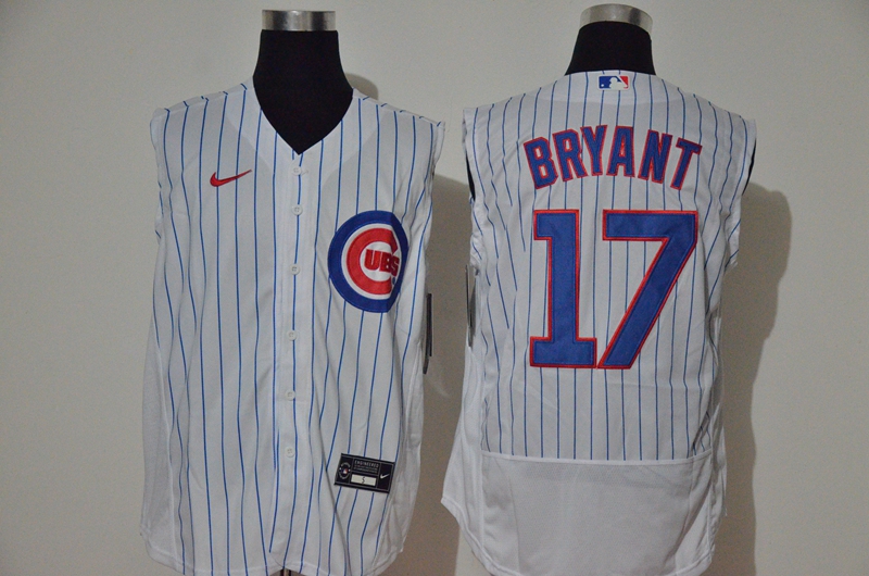 Men's Chicago Cubs #17 Kris Bryant White 2020 Cool and Refreshing Sleeveless Fan Stitched Flex Nike Jersey