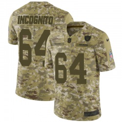 Men's Las Vegas Raiders #64 Richie Incognito Limited Camo 2018 Salute to Service Jersey