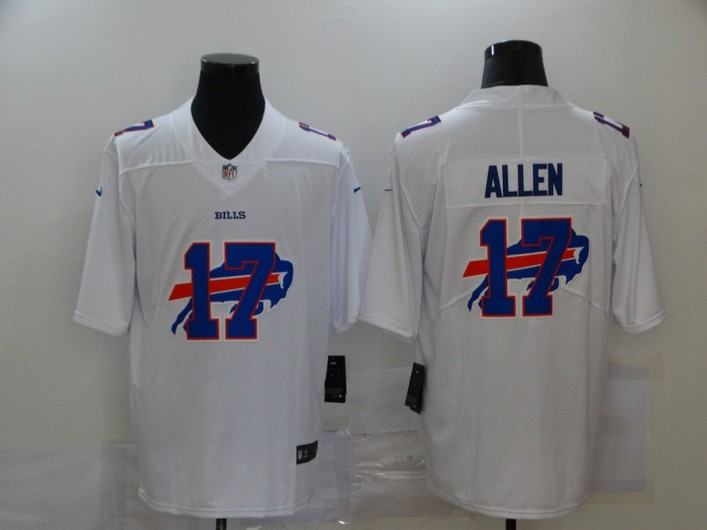 Men's Buffalo Bills #17 Josh Allen White 2020 Shadow Logo Vapor Untouchable Stitched NFL Nike Limited Jersey