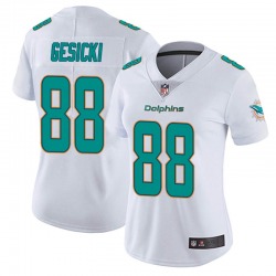 Women's Miami Dolphins #88 Mike Gesicki White limited Vapor Untouchable Jersey