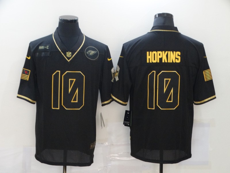 Men's Arizona Cardinals #10 DeAndre Hopkins Gold Camo 2020 Salute To Service Stitched NFL Nike Limited Jersey