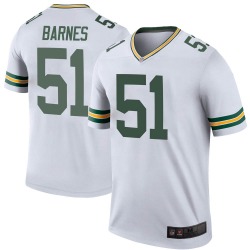 Men's Green Bay Packers #51 Krys Barnes Legend White Color Rush Jersey