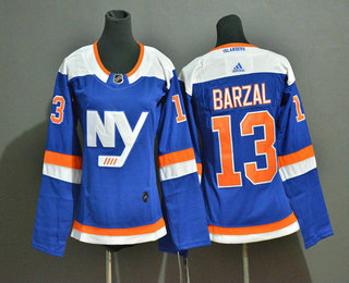 Women's New York Islanders #13 Mathew Barzal New Blue Home 2019 Hockey Adidas Stitched NHL Jersey