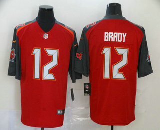 Men's Tampa Bay Buccaneers #12 Tom Brady Red 2020 Vapor Untouchable Stitched NFL Nike Limited Jersey