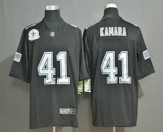 Men's New Orleans Saints #41 Alvin Kamara Black Olive 2019 Salute To Service Stitched NFL Nike Limited Jersey