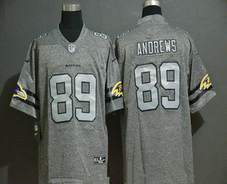 Men's Baltimore Ravens #89 Mark Andrews 2019 Gray Gridiron Vapor Untouchable Stitched NFL Nike Limited Jersey