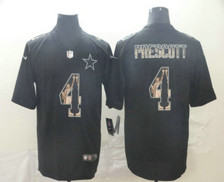 Men's Dallas Cowboys #4 Dak Prescott 2019 Black Statue Of Liberty Stitched NFL Nike Limited Jersey