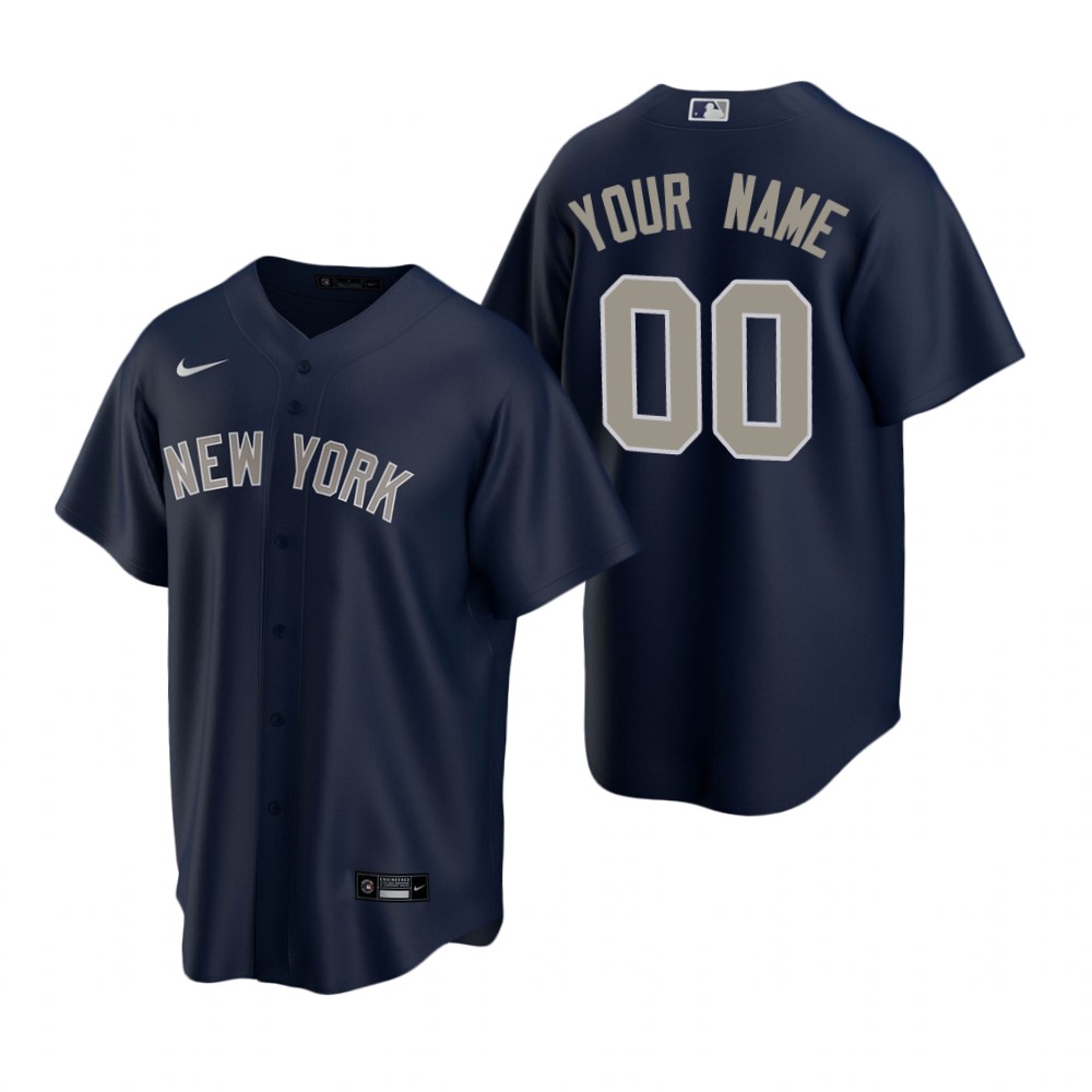 Men's New York Yankees Custom Nike Navy Stitched MLB Cool Base Jersey