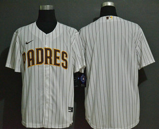 Men's San Diego Padres Blank White Stitched MLB Cool Base Nike Jersey