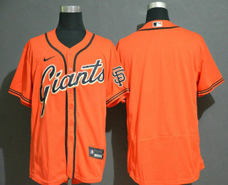 Men's San Francisco Giants Blank Orange Stitched Nike MLB Flex Base Jersey