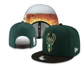 Milwaukee Bucks Snapback Ajustable Cap Hat YD 20-04-07-03