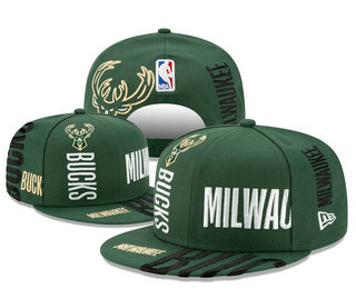 Milwaukee Bucks Snapback Ajustable Cap Hat YD 20-04-07-01