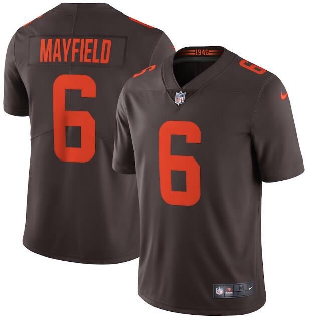 Men's Cleveland Browns #6 Baker Mayfield Brown 2020 Alternate Vapor Untouchable Stitched NFL Nike Limited Jersey