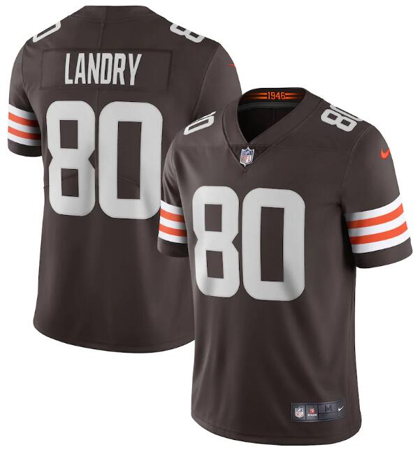 Nike  Cleveland Browns #80 Jarvis Landry Brown 2020 New Vapor Untouchable Limited Jersey