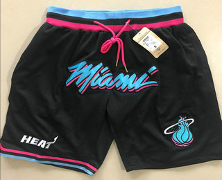 Men's Miami Heat Black 2020 Nike City Edition Just Don Shorts Swingman Shorts