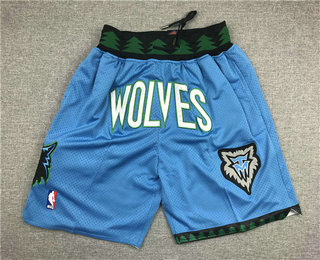 Men's Minnesota Timberwolves 2003-04 Blue Just Don Shorts Swingman Shorts