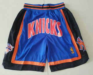 Men's New York Knicks 1996-97 Blue Just Don Shorts Swingman Shorts