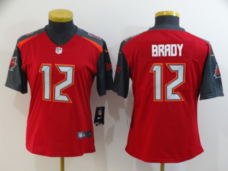 Women's Tampa Bay Buccaneers #12 Tom Brady Red 2020 Vapor Untouchable Stitched NFL Nike Limited Jersey