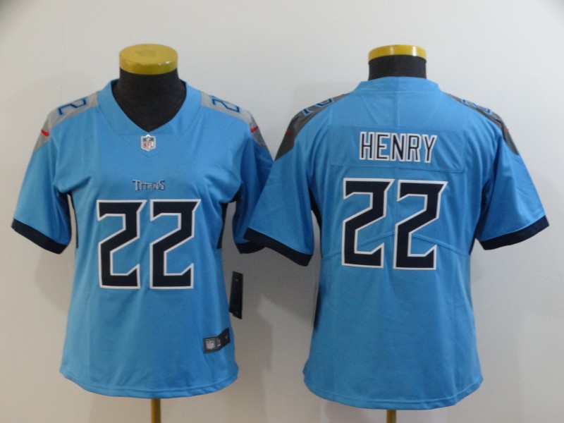 Women's Tennessee Titans #22 Derrick Henry Nike Light Blue New 2018 Vapor Untouchable Limited Jersey