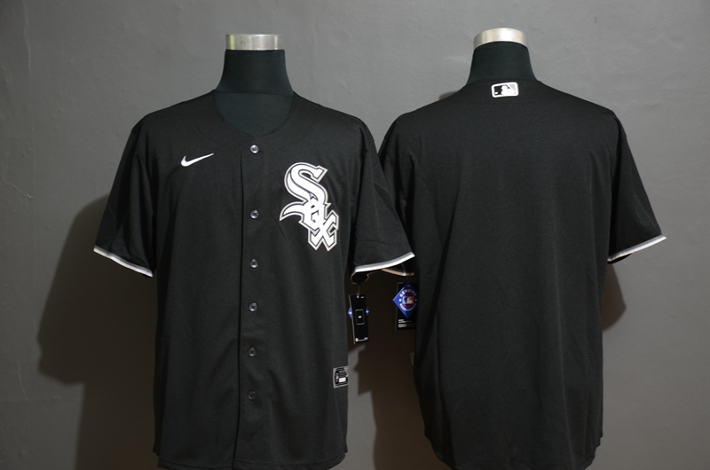 Men's Chicago White Sox Blank Black Stitched MLB Cool Base Nike Jersey