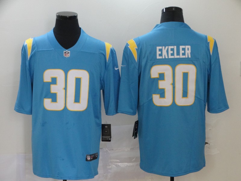 Men's Los Angeles Chargers #30 Austin Ekeler Light Blue 2020 NEW Vapor Untouchable Stitched NFL Nike Limited Jersey