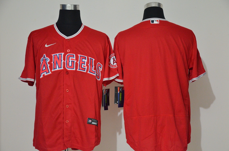 Men's Los Angeles Angels Blank Red Stitched MLB Flex Base Nike Jersey