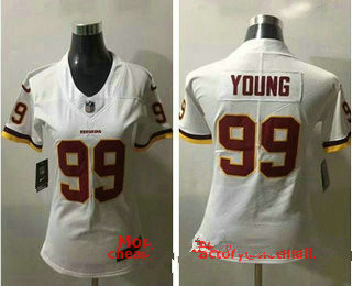 Women's Washington Redskins #99 Chase Young White 2020 NEW Vapor Untouchable Stitched NFL Nike Limited Jersey