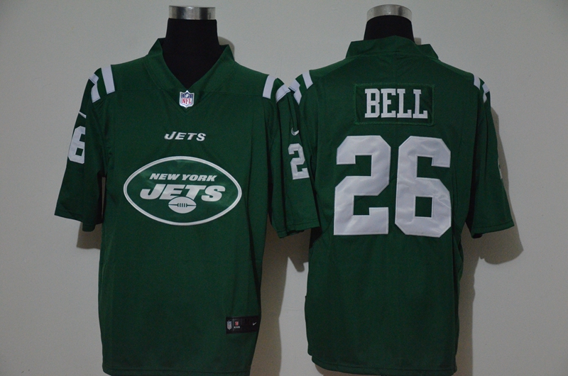 Men's New York Jets #26 Le'Veon Bell Green 2020 Big Logo Vapor Untouchable Stitched NFL Nike Fashion Limited Jersey