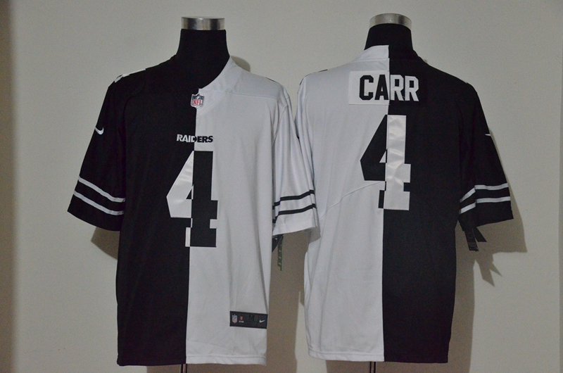 Men's Las Vegas Raiders #4 Derek Carr Black White Peaceful Coexisting 2020 Vapor Untouchable Stitched NFL Nike Limited Jersey