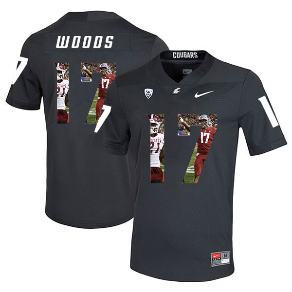 Washington State Cougars 17 Kassidy Woods Black Fashion College Football Jersey