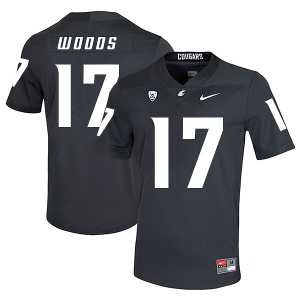 Washington State Cougars 17 Kassidy Woods Black College Football Jersey